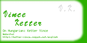 vince ketter business card